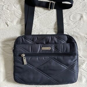 Baggallini Quilted Navy Blue Small Crossbody Bag